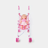 Stroller With Baby Doll Play Set For Girls