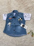 Kids Denim Vest Rainbow Sleeveless Breasted Jean Waistcoat Spring Autumn  Girls Casual